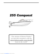 Boston Whaler 255 Conquest User Manual