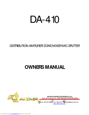 Altair DA-410 Owner's Manual