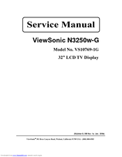 ViewSonic N3250w-G VS10769-1G Service Manual
