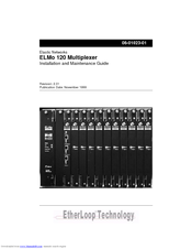 Elastic Networks ELMo 120 Installation And Maintenance Manual