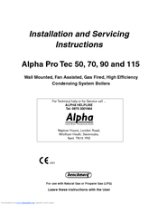 Alpha Pro Tec 70 Installation And Servicing Instructions