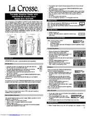 La Crosse 810-163TWR Quick Manual