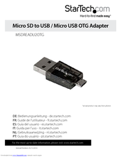 StarTech.com MSDREADU2OTG User Manual