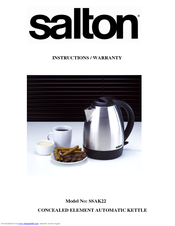 Salton SSAK22 Instructions & Warranty