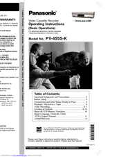 Panasonic PV-455S-K Operating Instructions Manual