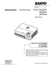 Sanyo PDG-DSU20N - SVGA DLP Projector Service Manual