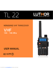 Luthor TL 22 User Manual