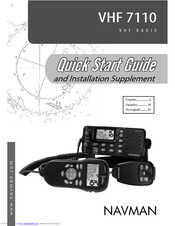Navman VHF 7110 Quick Start Manual