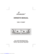 Lanzar VBD-1700MP Owner's Manual