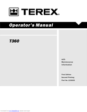 Terex T360 Operator's Manual