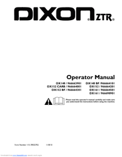 Dixon 966663901 Operator's Manual