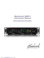 Benchmark MPA1 Instruction Manual
