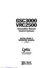 Burk VRC2500 Installation & Operation Manual