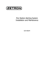 ZETRON 025-9581M Installation And Maintenance Manual