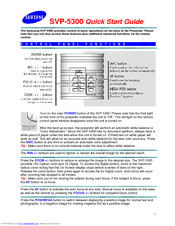 Samsung SVP-5300 Quick Start Manual