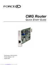 Force CMG Router Quick Start Manual