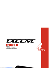 Talent LT804-A Quick Installation Manual