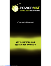 Powermat Wireless Charging System for iPhone 4 Owner's Manual