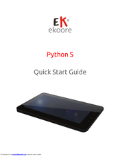 Ekoore Python S Quick Start Manual