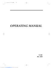 Geller TL-550 Operating Manual