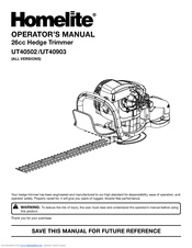 Homelite UT40502 Operator's Manual
