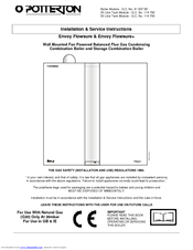 Potterton Envoy Flowsure+ Installation & Service Instructions Manual