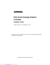 Compaq SN-PBXGK-AB ELSA GLoria Installation Manual
