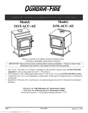 Quadra-Fire 31ST-ACC-AU Installation Instructions Manual