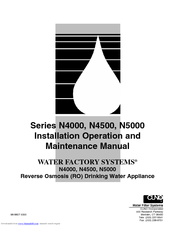 Water Factory Systems N4500 Series Installation, Operation And Maintenance Manual