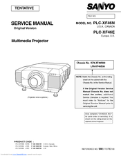Sanyo PLC-XF46N Service Manual
