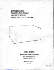 Gonset 3341-CAP Instruction Manual