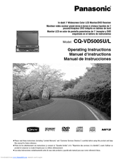 Panasonic CQ-VD5005L Operating Instructions Manual