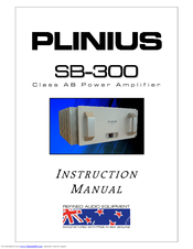 Plinius SB-300 Instruction Manual