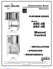 Alto-Shaam ASC-4E Series Installation, Operation And Maintenance Manual