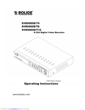 Bolide SVR9000D T8 Operating Instructions Manual