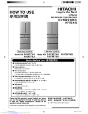 Hitachi R-SF60YMJ How To Use Manual