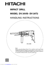Hitachi DV 20VB Handling Instructions Manual