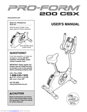 Pro-Form 200 CSX User Manual