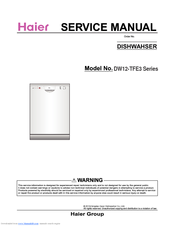 Haier DW12-TFE3 series Service Manual