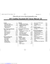 Cadillac 2011 Escalade EXT Owner's Manual