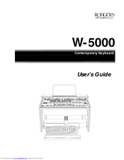 Rodgers W-5000 User Manual