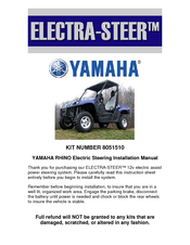 Unisteer ELECTRA-STEER 8051510 Installation Manual