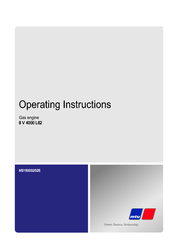 MTU Gas engine8 V 4000 L62 Operating Instructions Manual