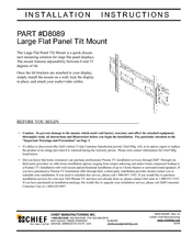 CHIEF D8089 Installation Instructions Manual