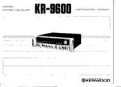 Kenwood KR-9600 Instruction Manual