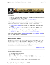 Emulex LP850 Installation Manual