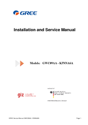 Gree GWC09AA Installation And Service Manual