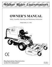 Walker Rider Lawnmowers MS Owner's Manual