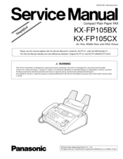 Panasonic KX-FP105CX Service Manual