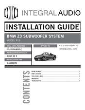 Integral Audio 81S Installation Manual